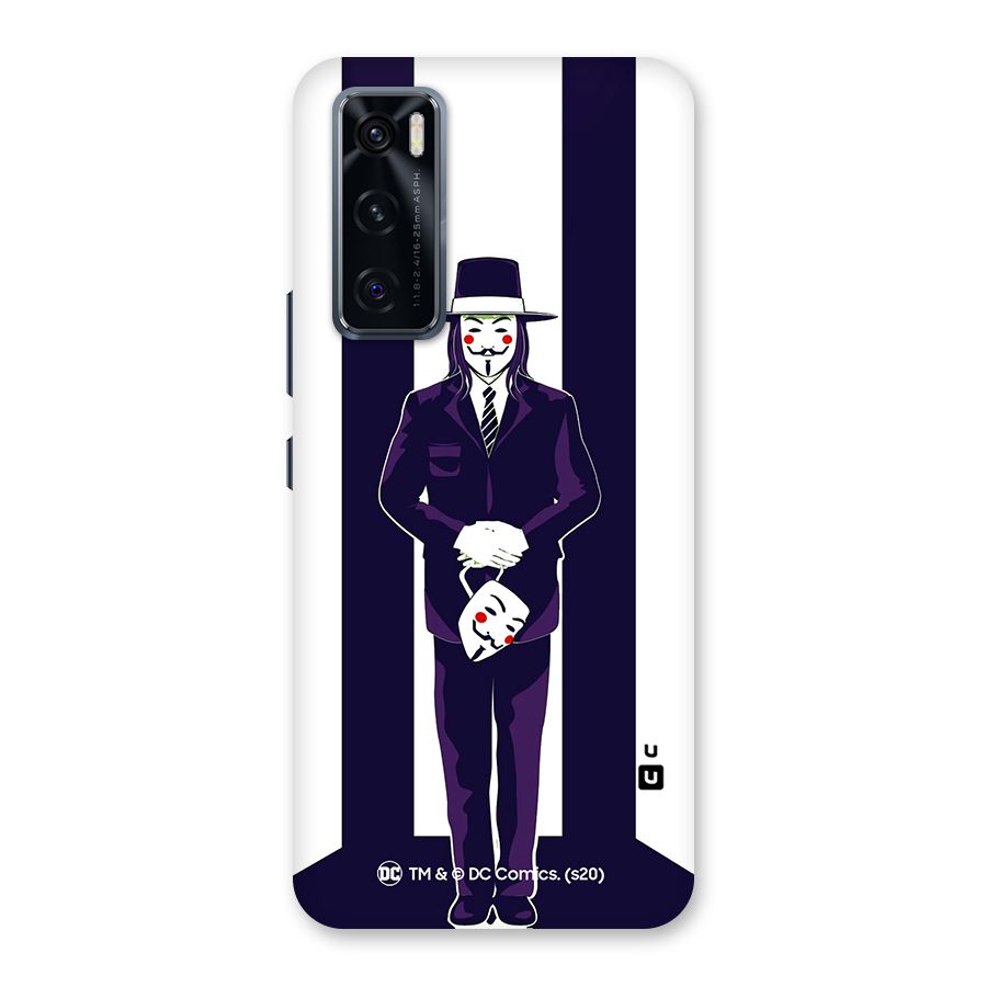 Vendetta Gentleman Holding Mask Illustration Back Case for Vivo V20 SE