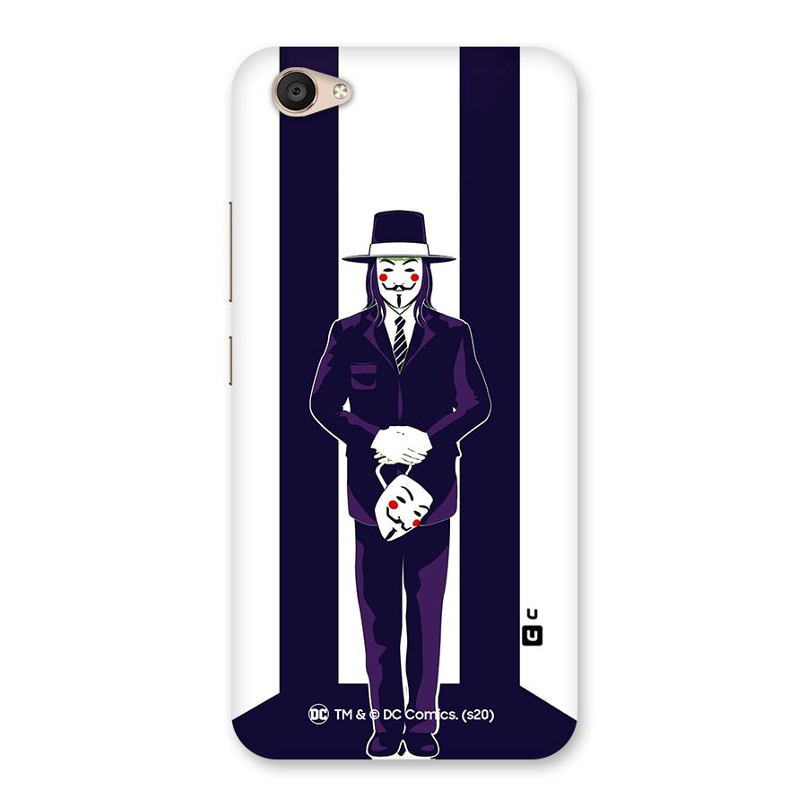 Vendetta Gentleman Holding Mask Illustration Back Case for Vivo V5 Plus