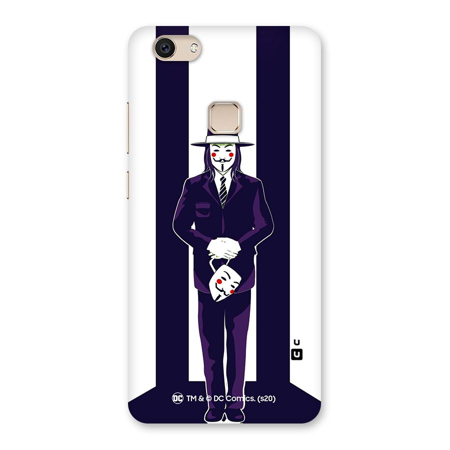 Vendetta Gentleman Holding Mask Illustration Back Case for Vivo V7