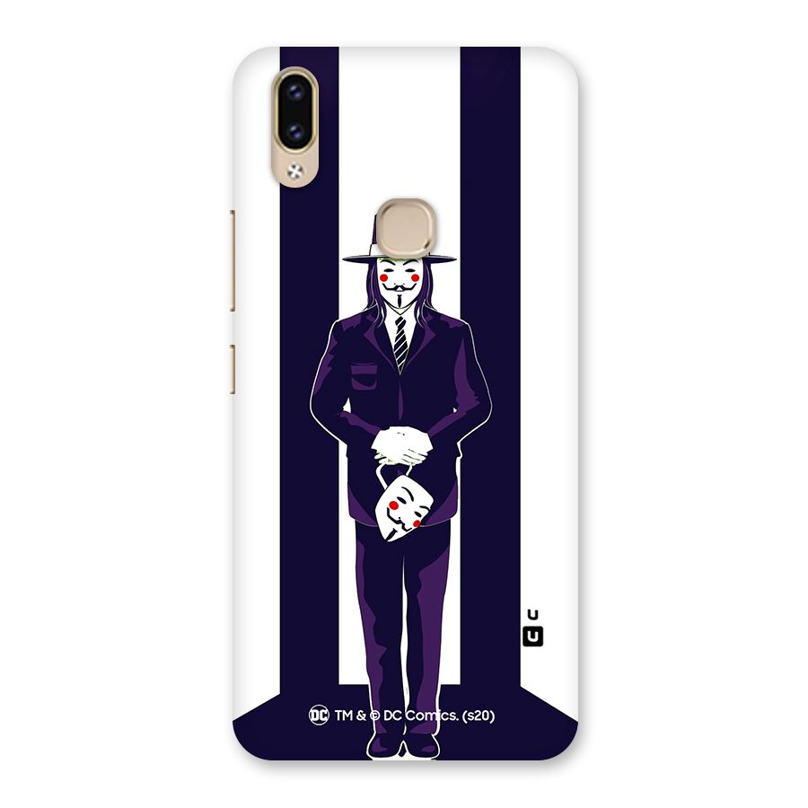 Vendetta Gentleman Holding Mask Illustration Back Case for Vivo V9 Youth