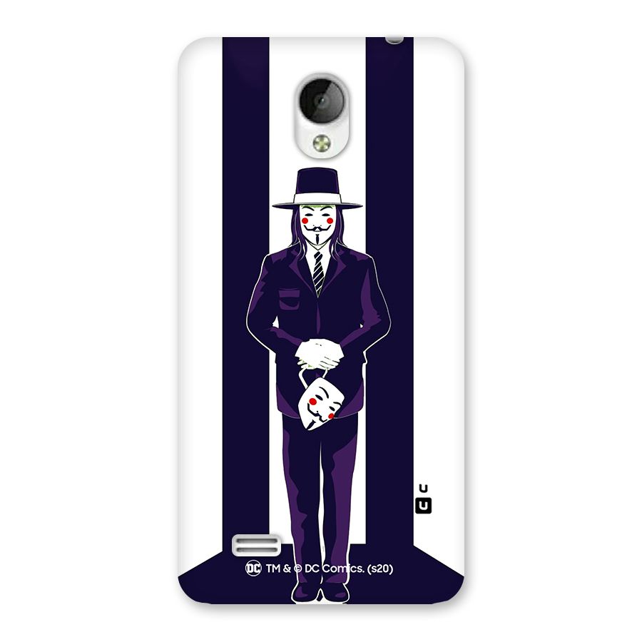 Vendetta Gentleman Holding Mask Illustration Back Case for Vivo Y21