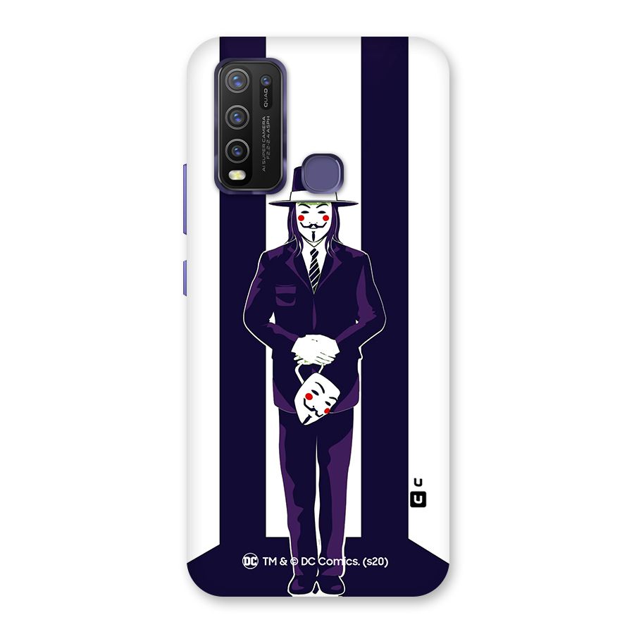 Vendetta Gentleman Holding Mask Illustration Back Case for Vivo Y50