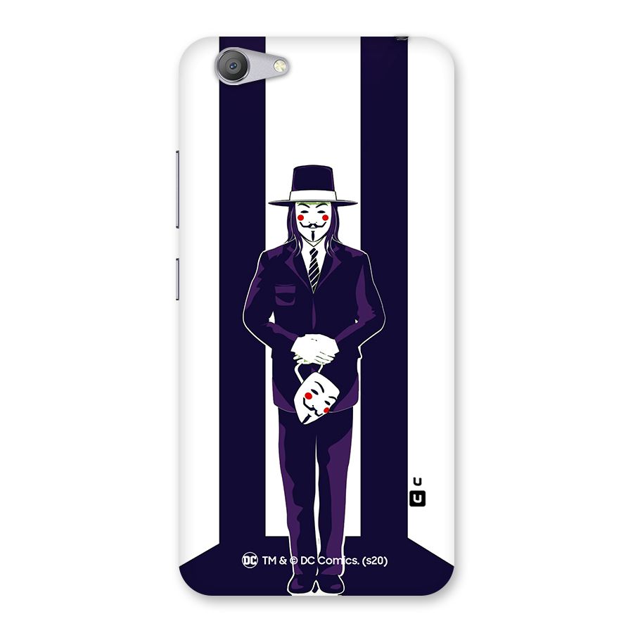 Vendetta Gentleman Holding Mask Illustration Back Case for Vivo Y53