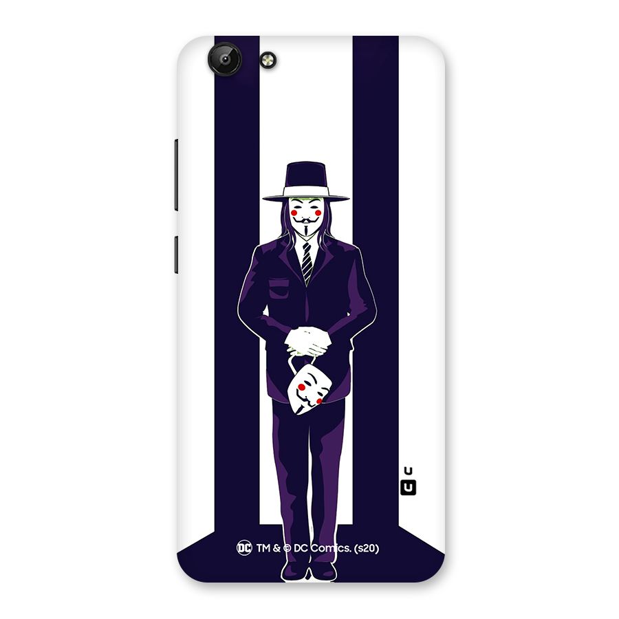Vendetta Gentleman Holding Mask Illustration Back Case for Vivo Y69