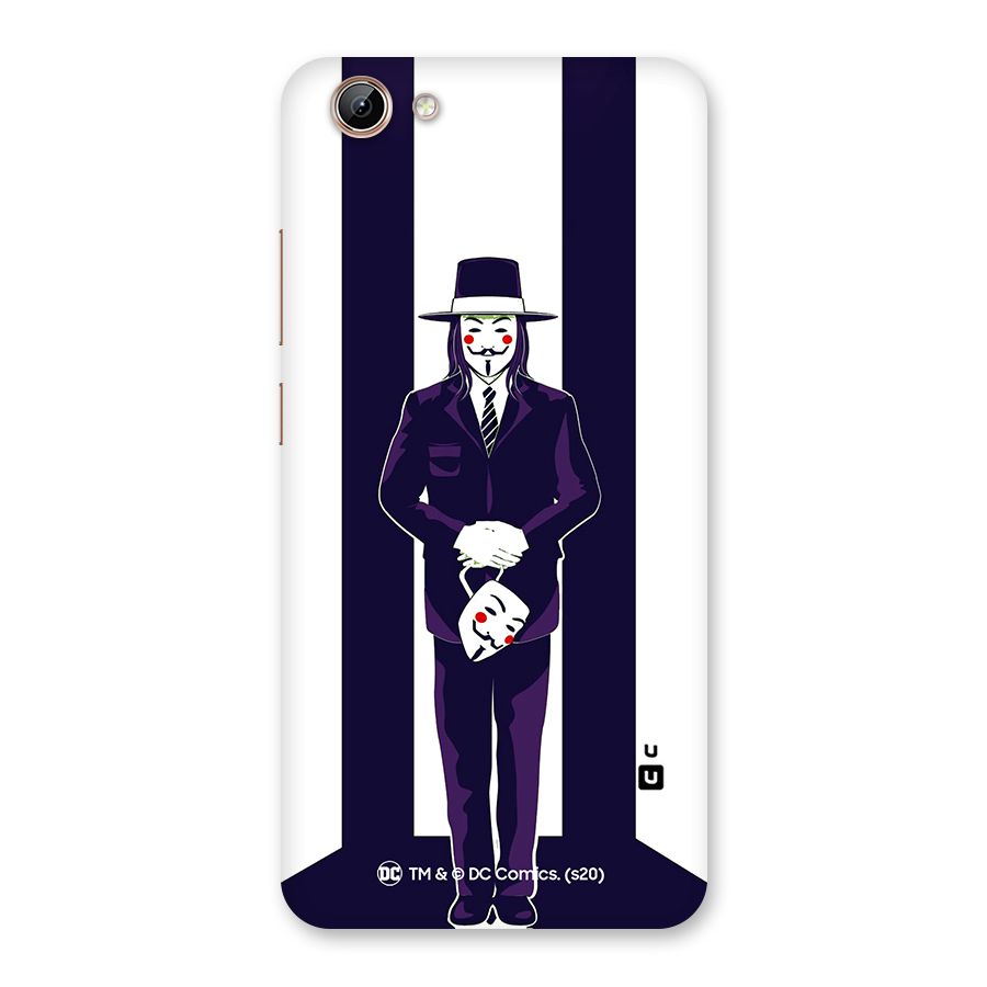Vendetta Gentleman Holding Mask Illustration Back Case for Vivo Y71