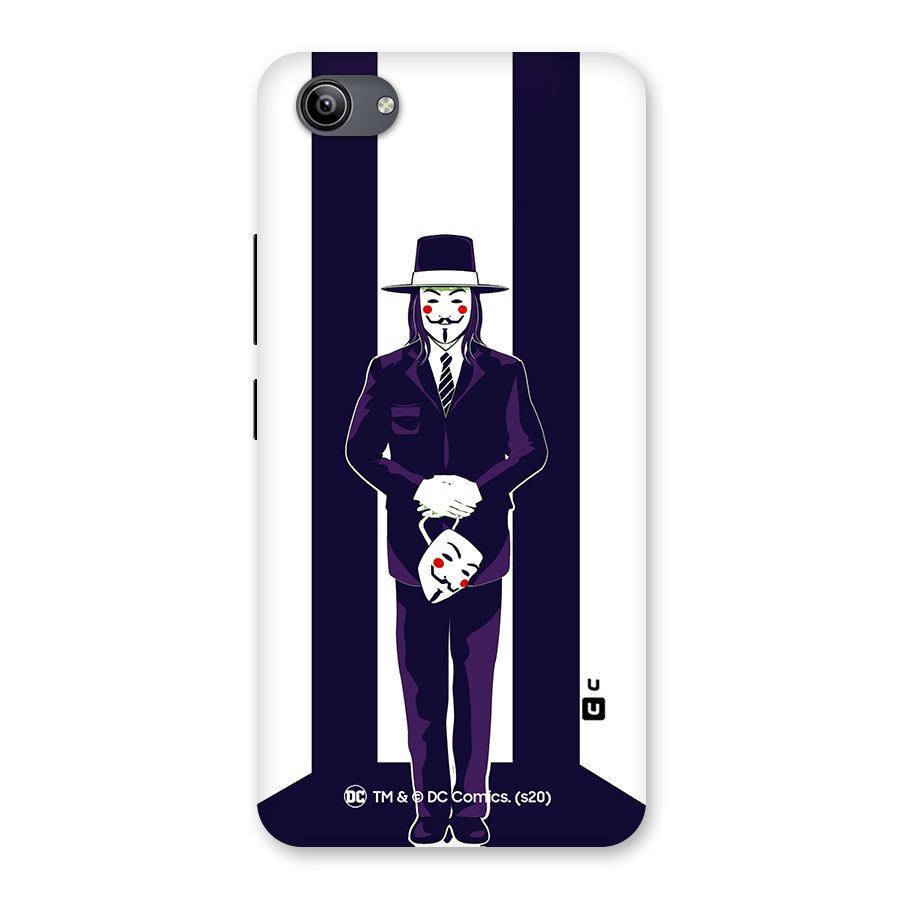 Vendetta Gentleman Holding Mask Illustration Back Case for Vivo Y81i