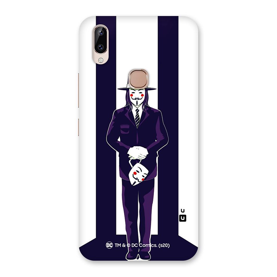 Vendetta Gentleman Holding Mask Illustration Back Case for Vivo Y83 Pro