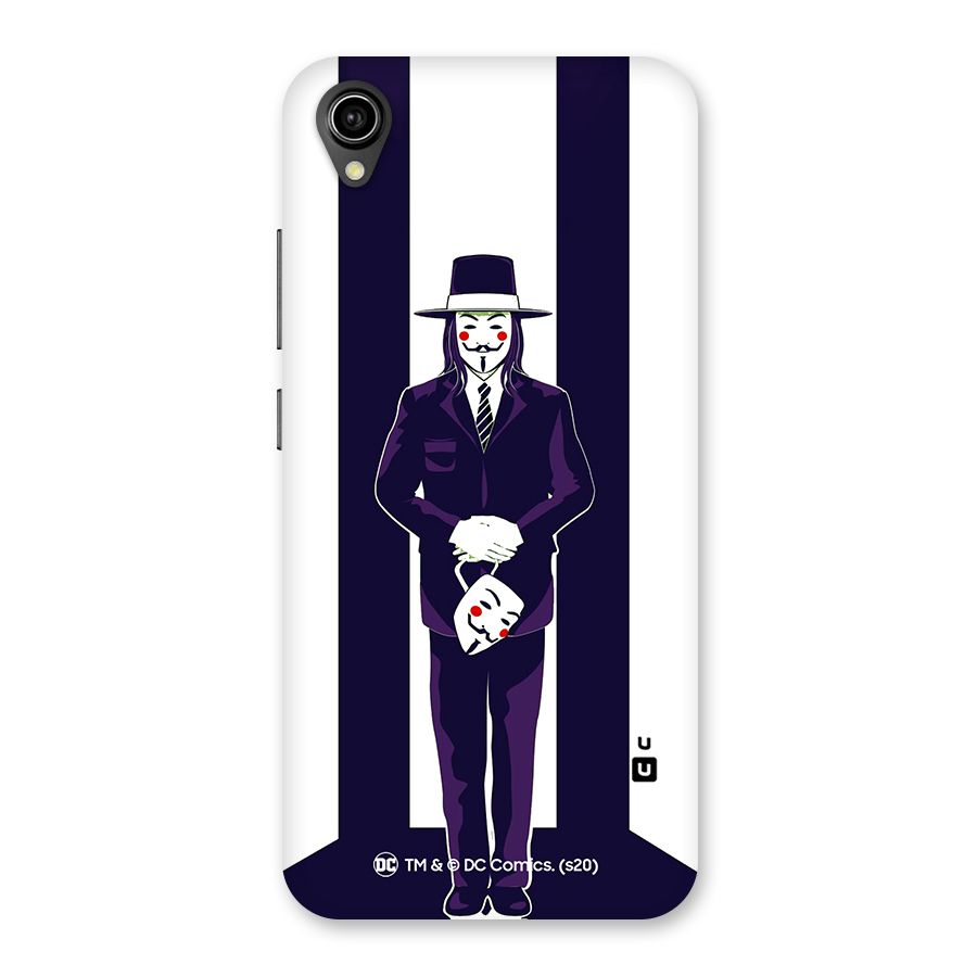 Vendetta Gentleman Holding Mask Illustration Back Case for Vivo Y90