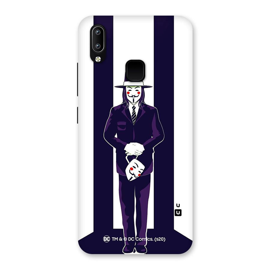 Vendetta Gentleman Holding Mask Illustration Back Case for Vivo Y93