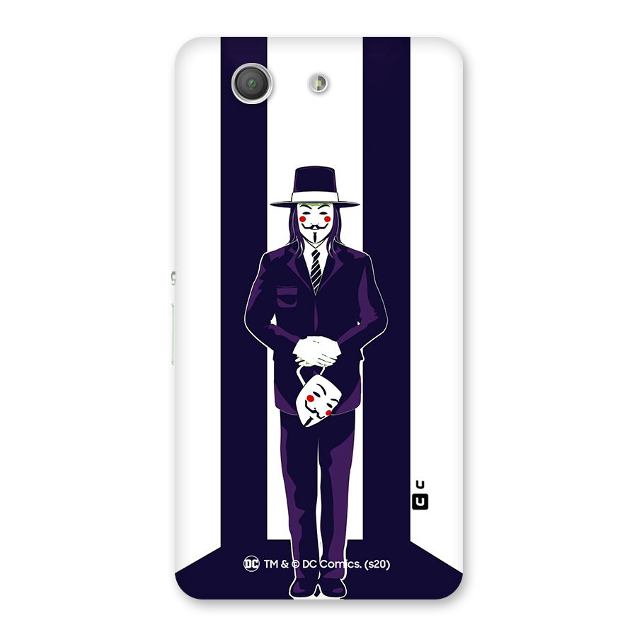 Vendetta Gentleman Holding Mask Illustration Back Case for Xperia Z3 Compact