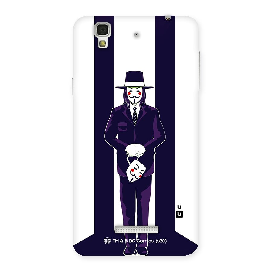 Vendetta Gentleman Holding Mask Illustration Back Case for YU Yureka Plus