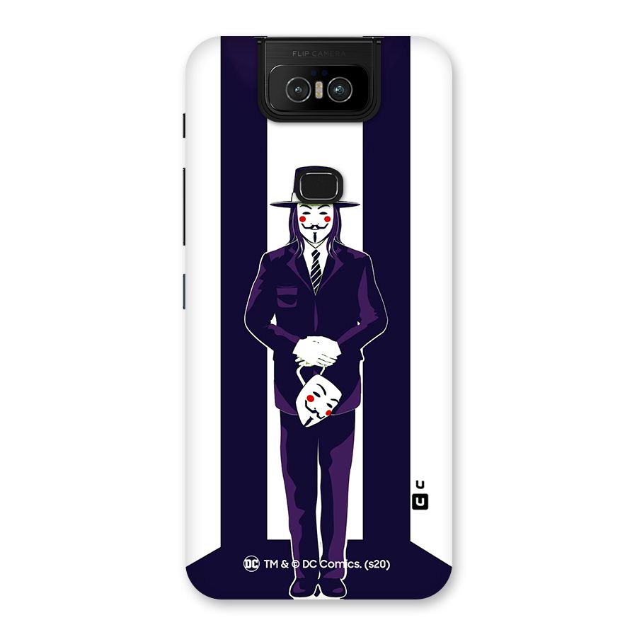 Vendetta Gentleman Holding Mask Illustration Back Case for Zenfone 6z