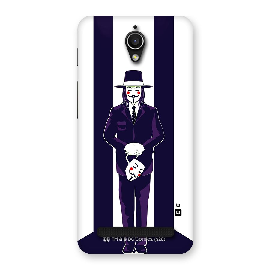 Vendetta Gentleman Holding Mask Illustration Back Case for Zenfone Go