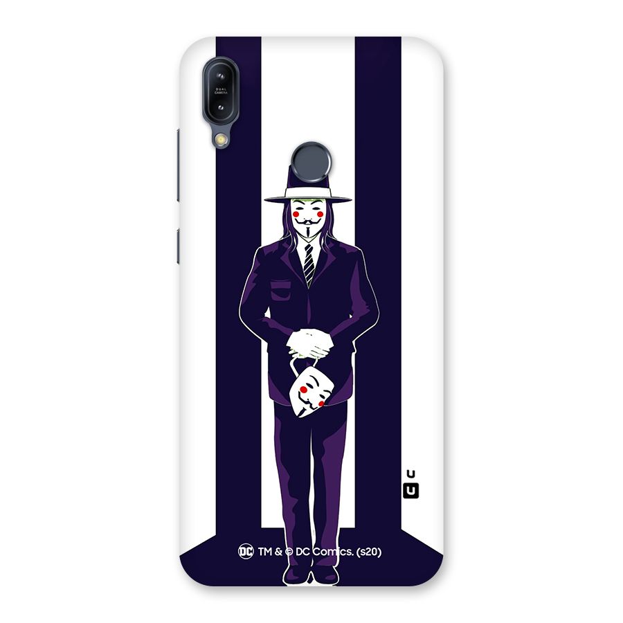 Vendetta Gentleman Holding Mask Illustration Back Case for Zenfone Max M2
