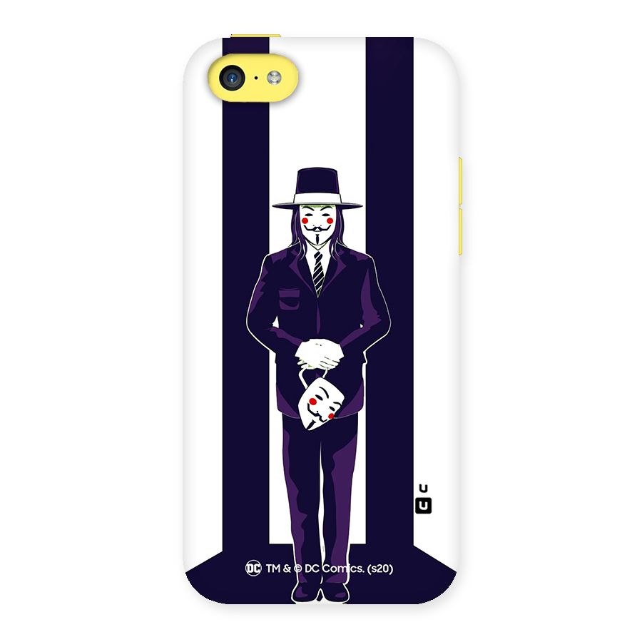 Vendetta Gentleman Holding Mask Illustration Back Case for iPhone 5C