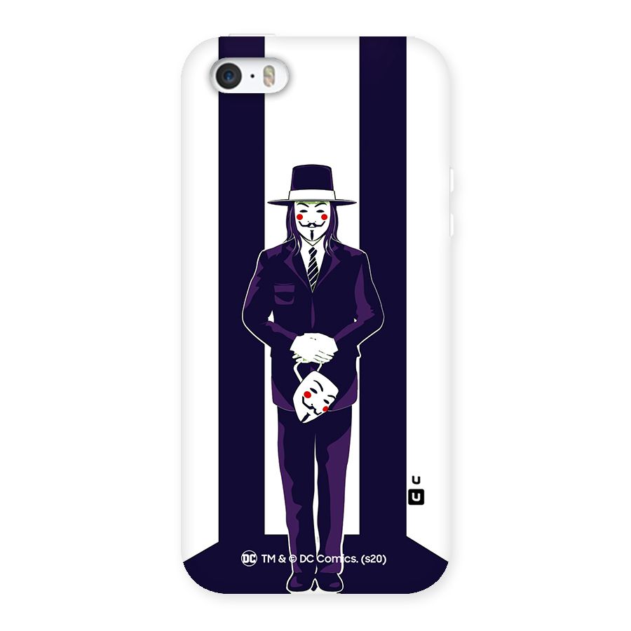 Vendetta Gentleman Holding Mask Illustration Back Case for iPhone 5 5S