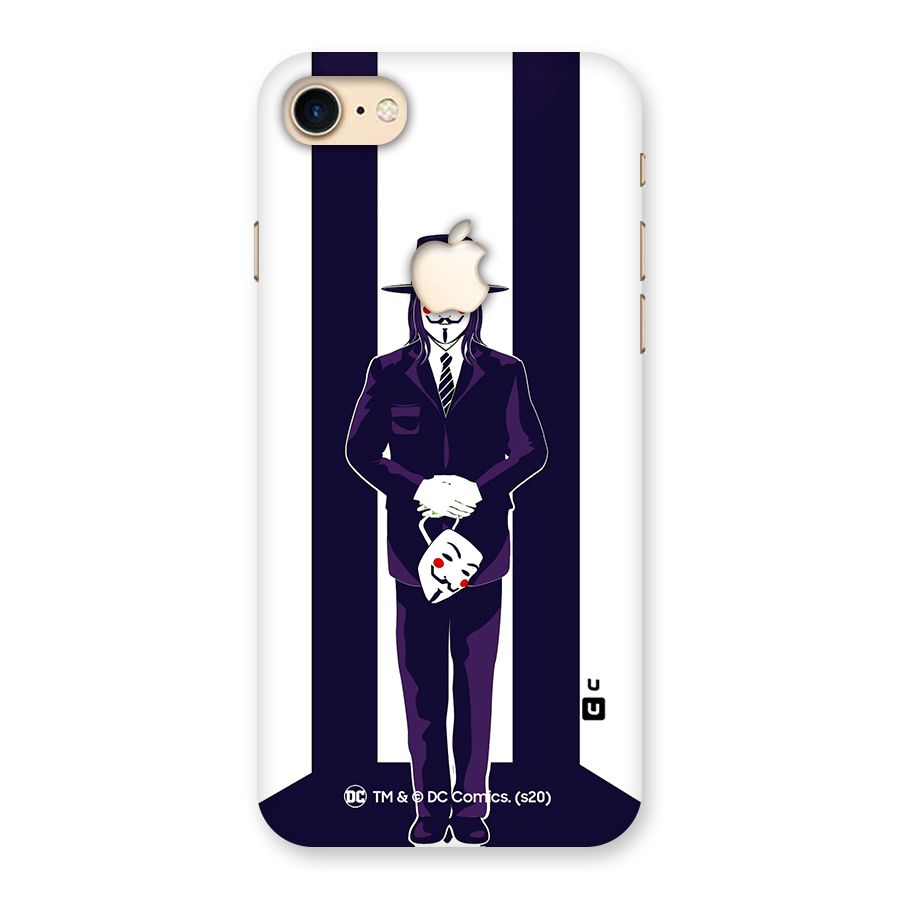 Vendetta Gentleman Holding Mask Illustration Back Case for iPhone 7 Apple Cut