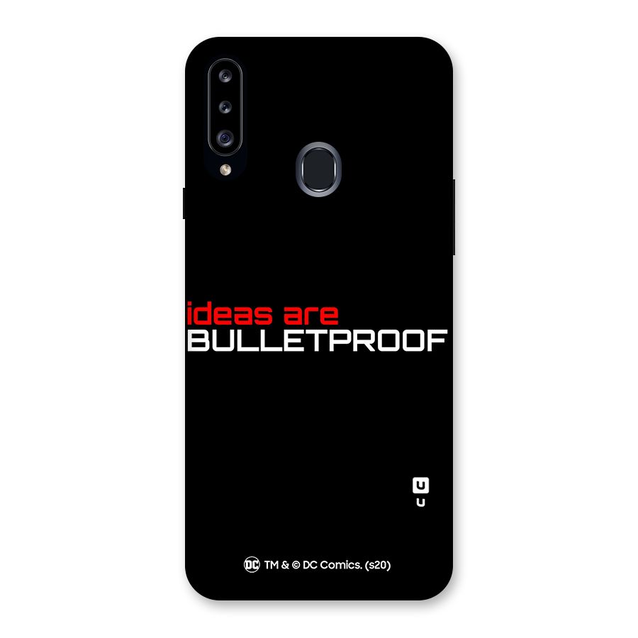 Vendetta Ideas are Bulletproof Back Case for Samsung Galaxy A20s
