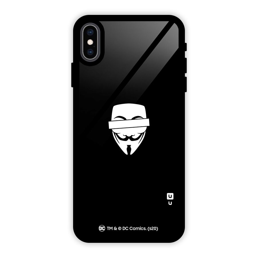 Vendetta Minimal Mask Glass Back Case for iPhone XS Max