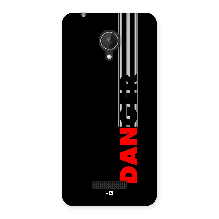 Vertical Danger Back Case for Canvas Spark Q380