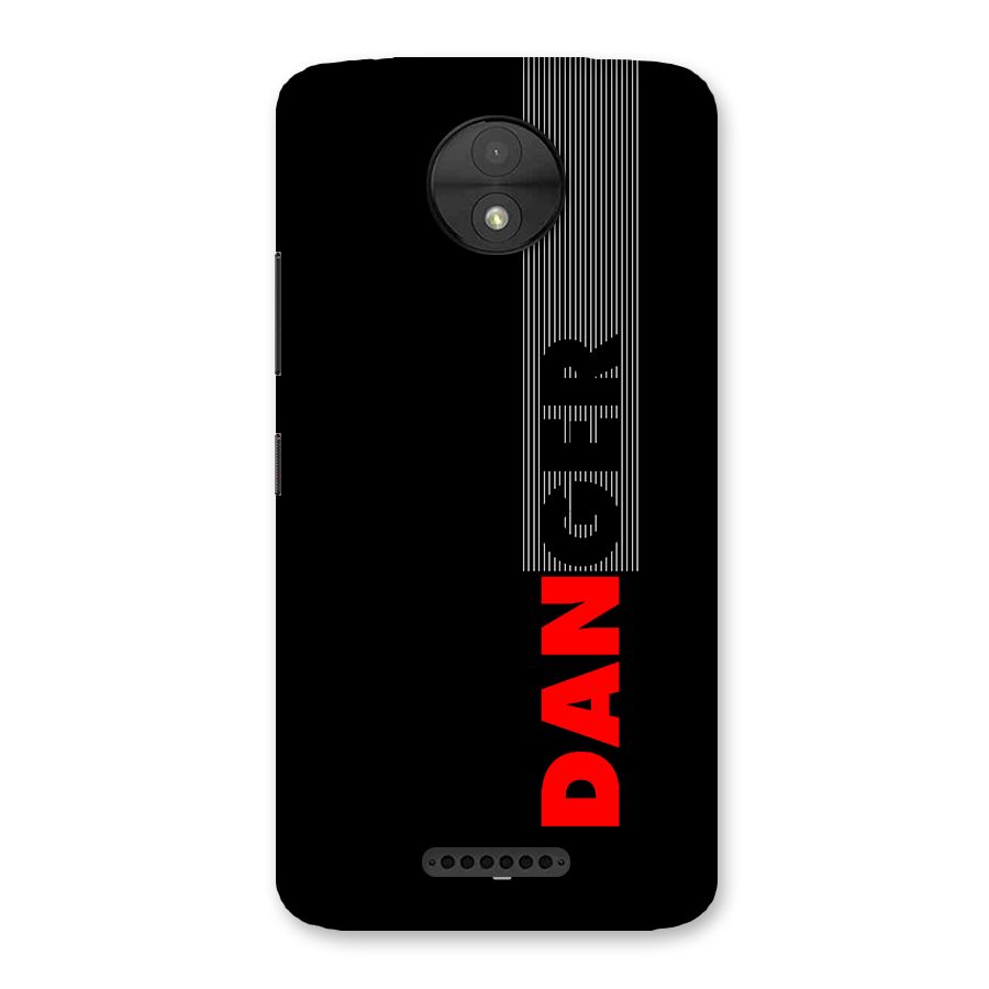 Vertical Danger Back Case for Moto C