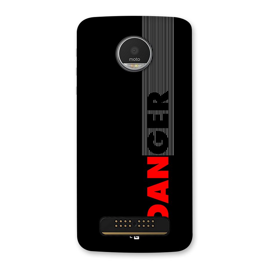 Vertical Danger Back Case for Moto Z Play