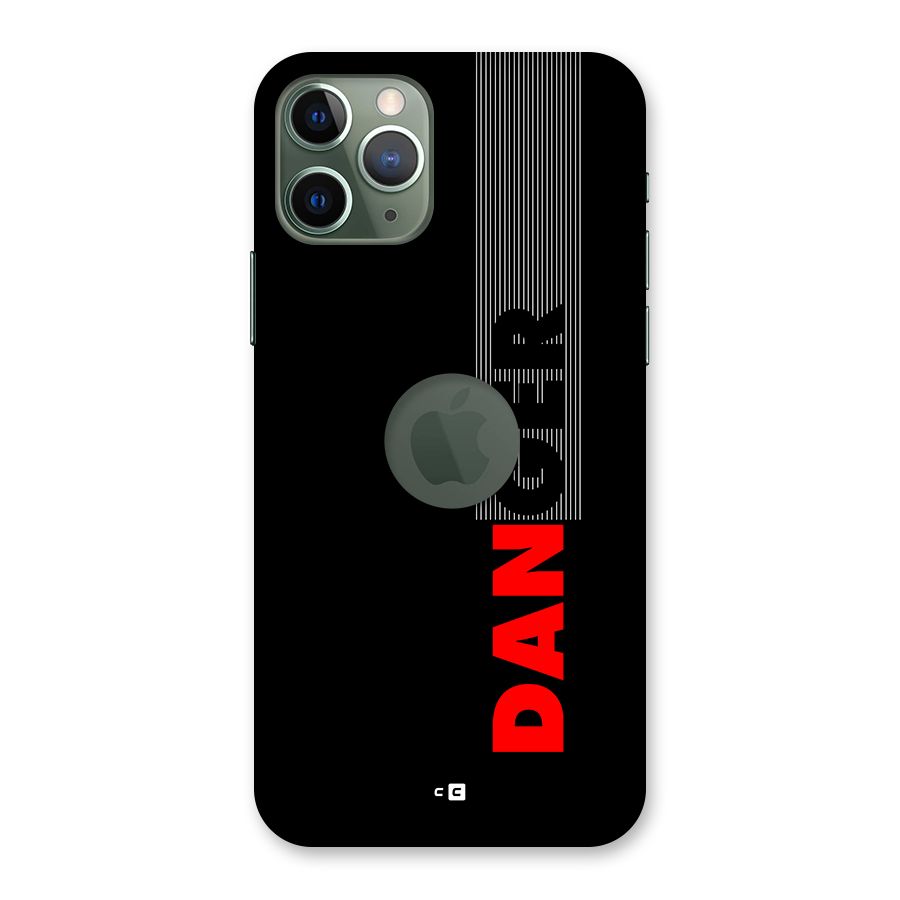 Vertical Danger Back Case for iPhone 11 Pro Logo Cut