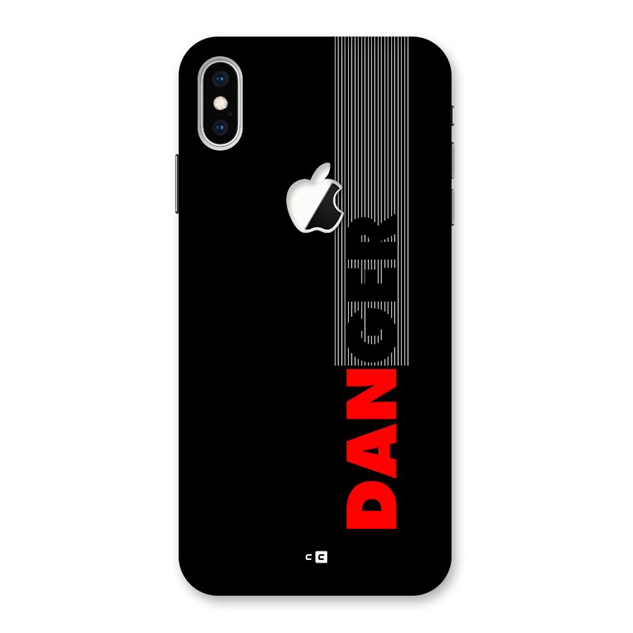 Vertical Danger Back Case for iPhone XS Max Apple Cut