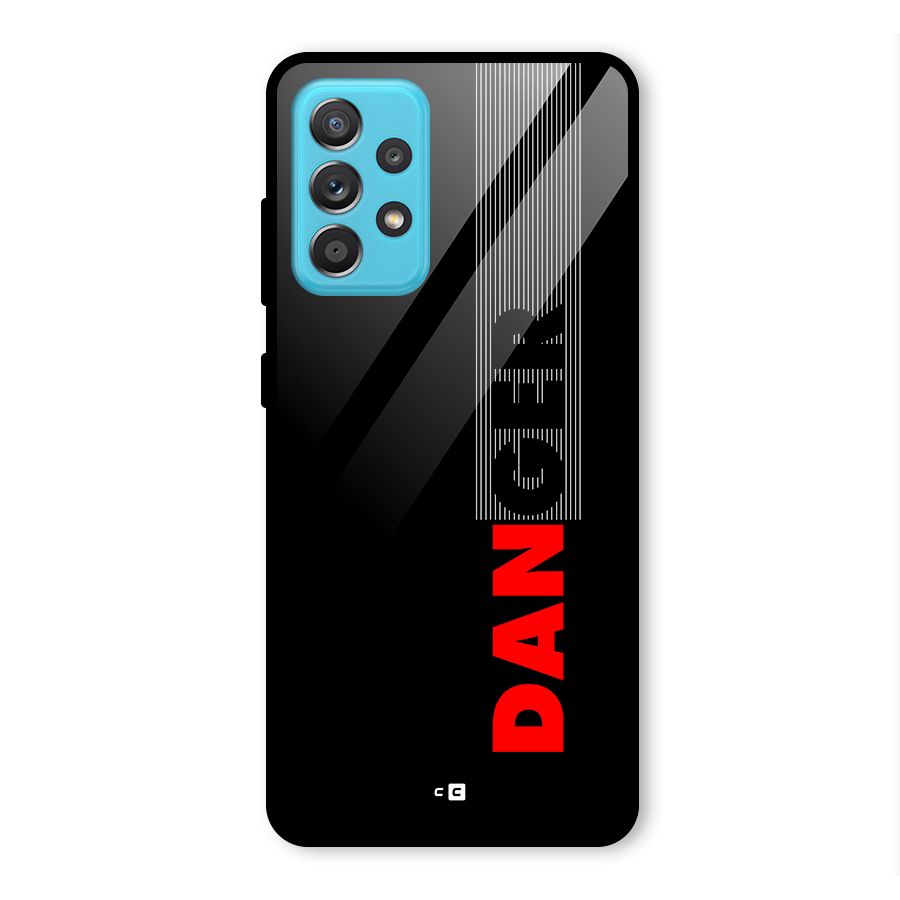Vertical Danger Glass Back Case for Galaxy A52