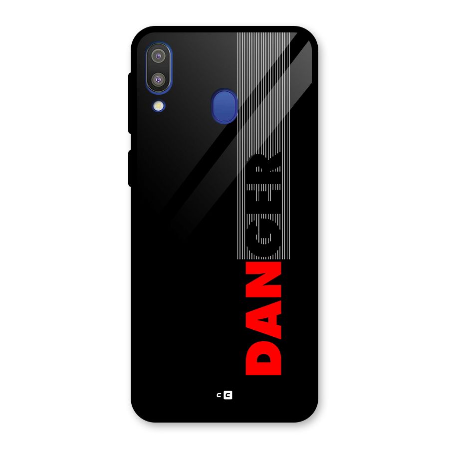 Vertical Danger Glass Back Case for Galaxy M20