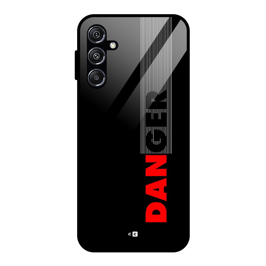 Vertical Danger Glass Back Case for Galaxy M34 5G