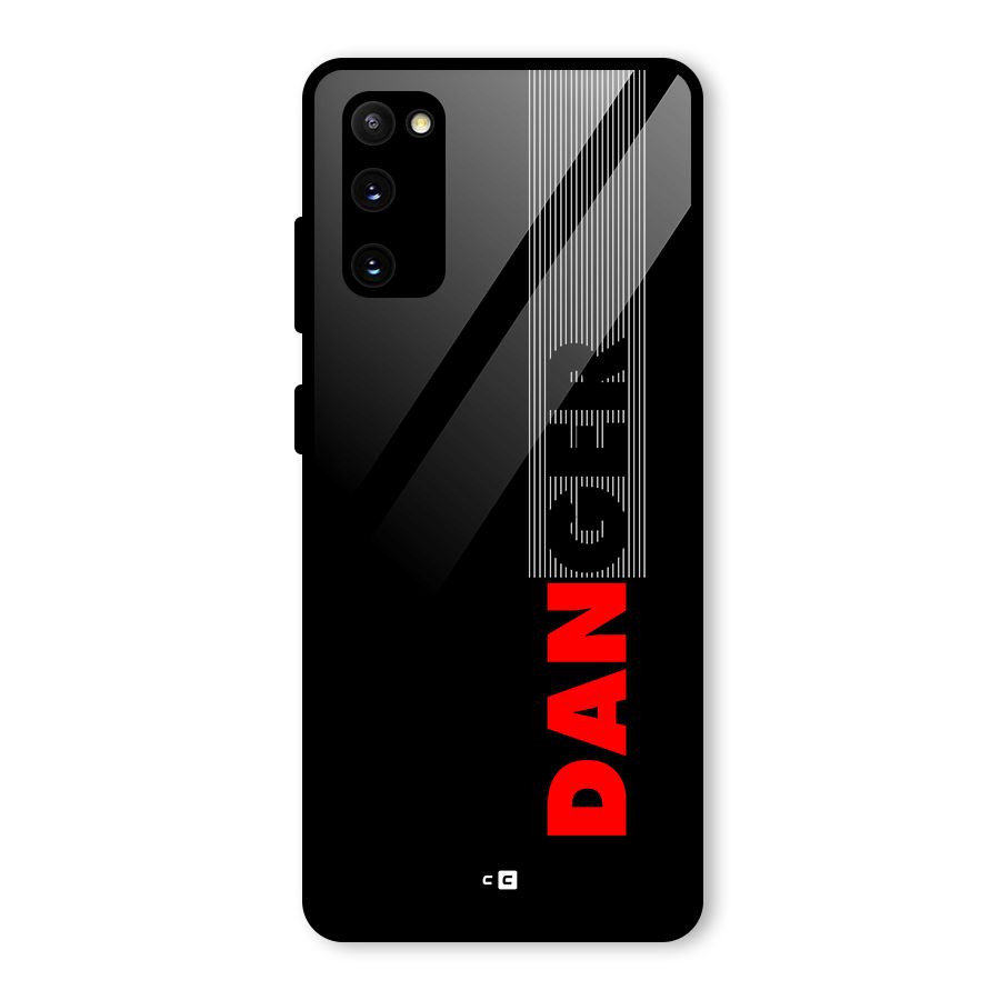 Vertical Danger Glass Back Case for Galaxy S20 FE