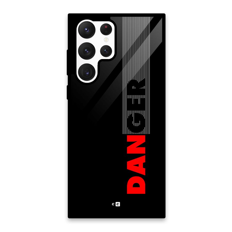 Vertical Danger Glass Back Case for Galaxy S22 Ultra 5G