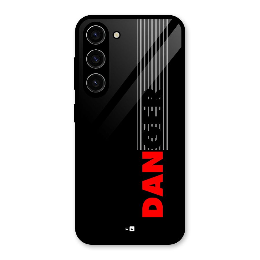 Vertical Danger Glass Back Case for Galaxy S23
