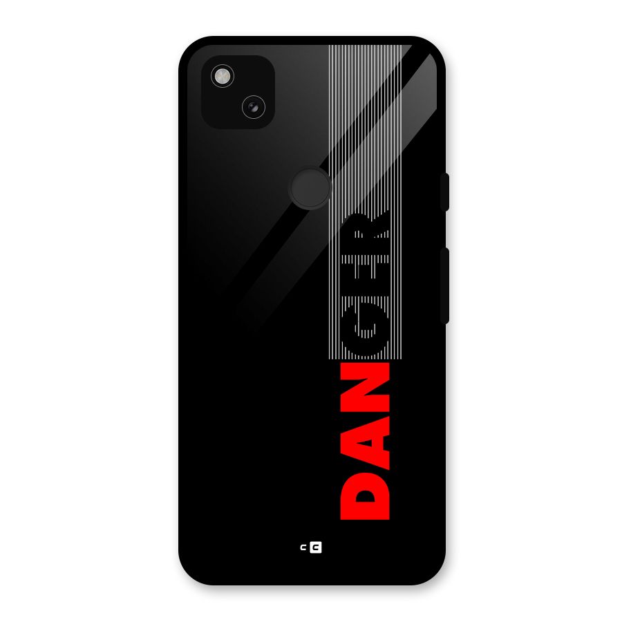Vertical Danger Glass Back Case for Google Pixel 4a