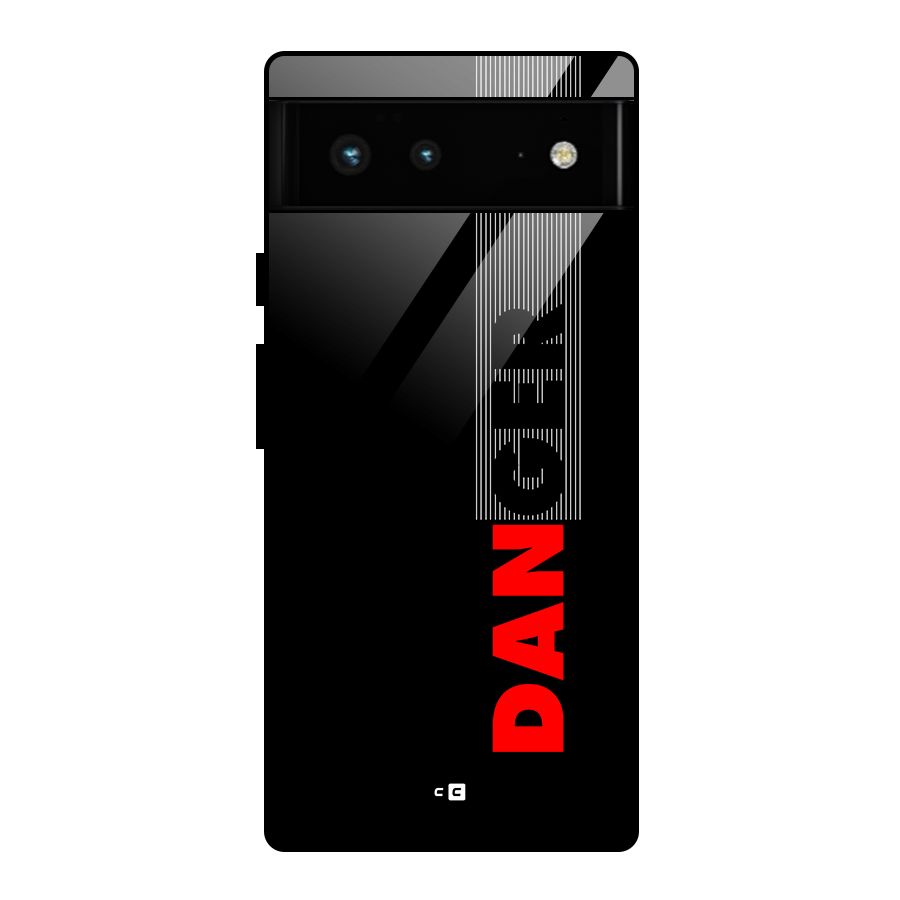 Vertical Danger Glass Back Case for Google Pixel 6