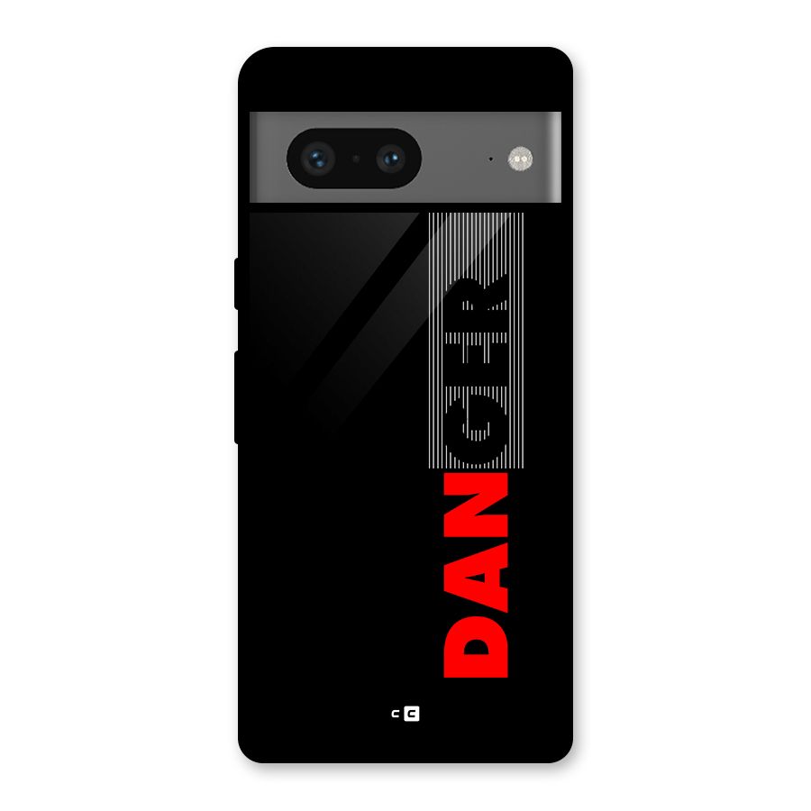 Vertical Danger Glass Back Case for Google Pixel 7