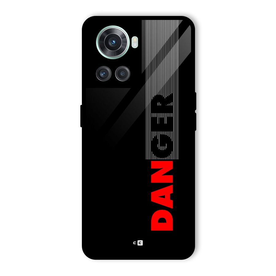 Vertical Danger Glass Back Case for OnePlus 10R