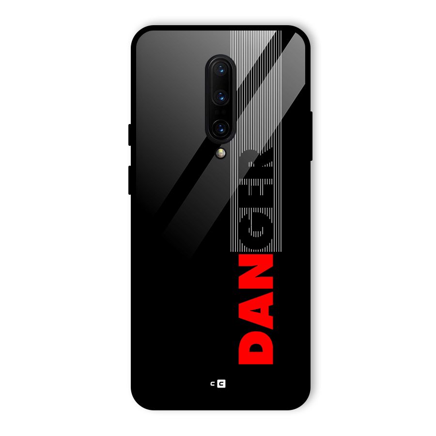Vertical Danger Glass Back Case for OnePlus 7 Pro