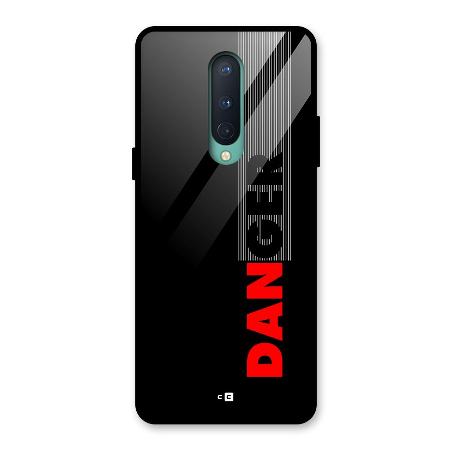Vertical Danger Glass Back Case for OnePlus 8