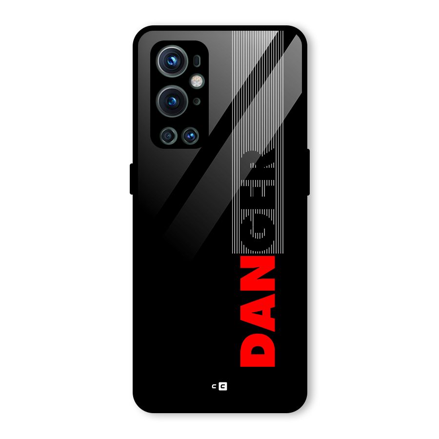 Vertical Danger Glass Back Case for OnePlus 9 Pro