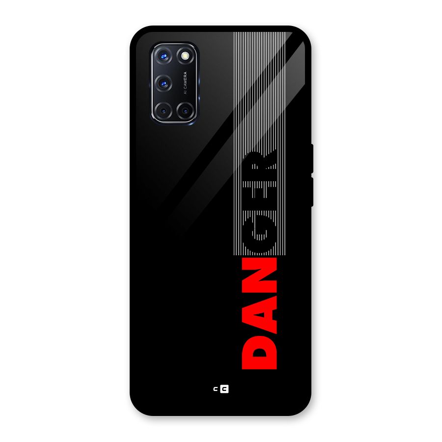 Vertical Danger Glass Back Case for Oppo A52
