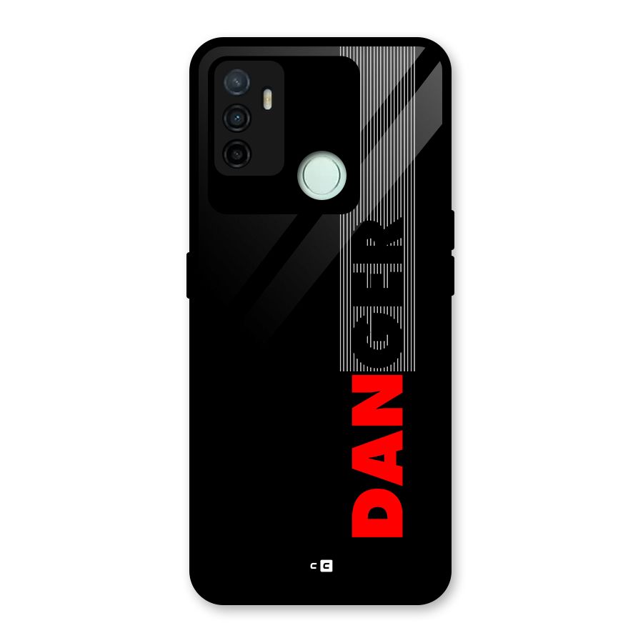 Vertical Danger Glass Back Case for Oppo A53