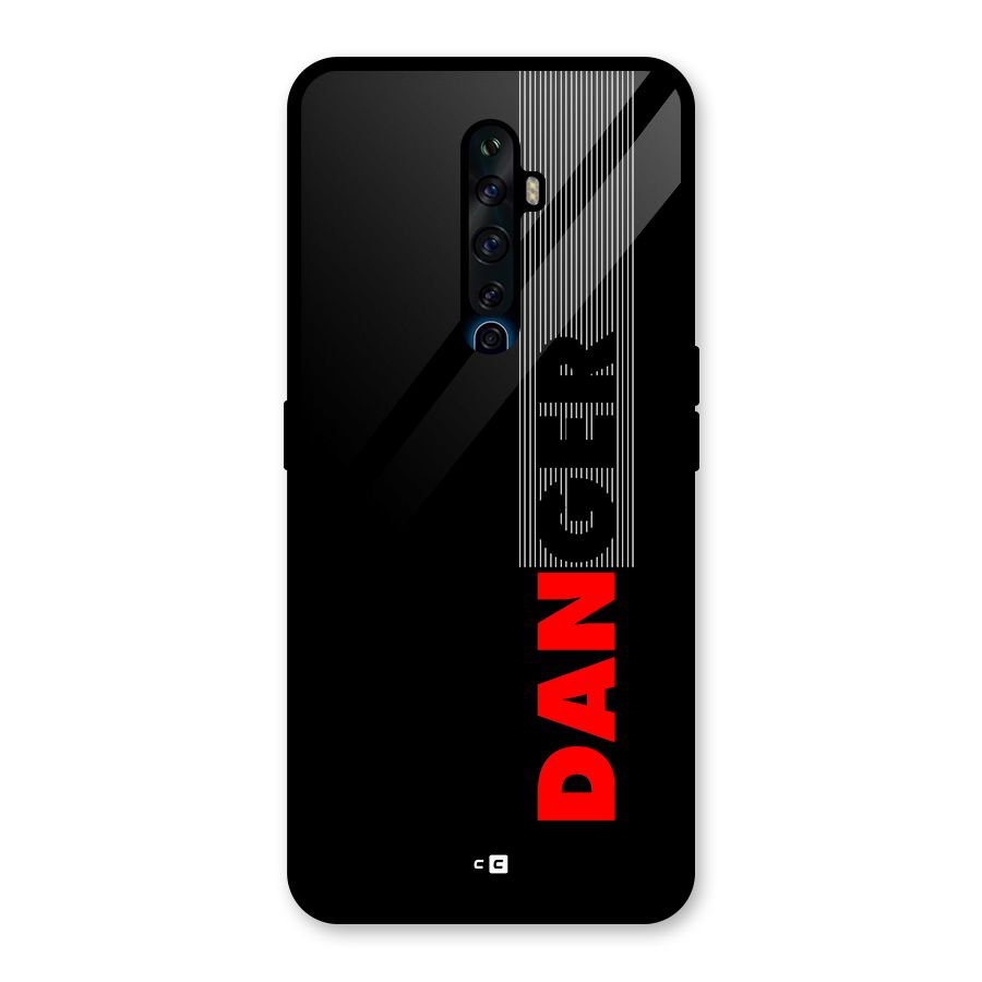 Vertical Danger Glass Back Case for Oppo Reno2 Z