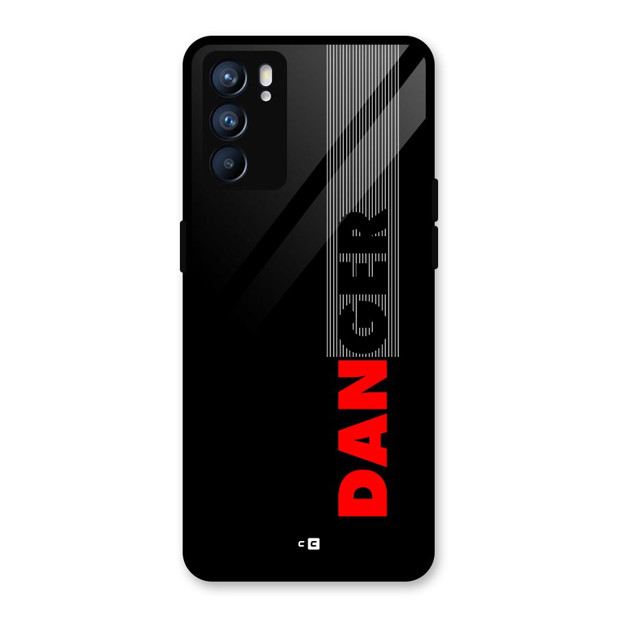 Vertical Danger Glass Back Case for Oppo Reno6 5G
