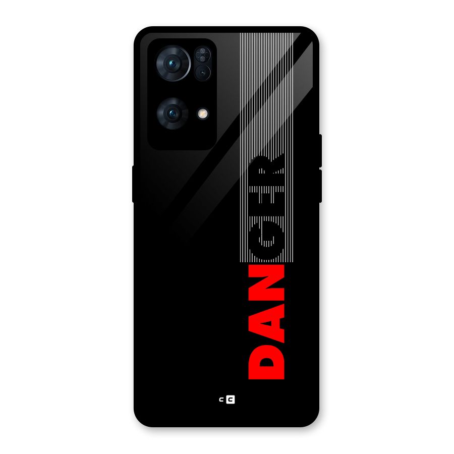 Vertical Danger Glass Back Case for Oppo Reno7 Pro 5G