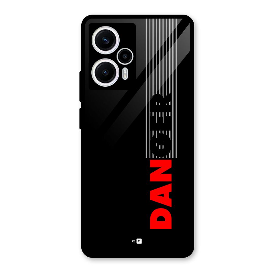 Vertical Danger Glass Back Case for Poco F5