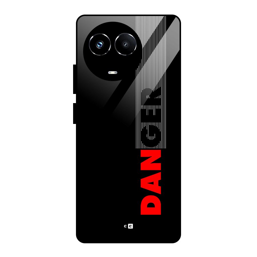Vertical Danger Glass Back Case for Realme 11X