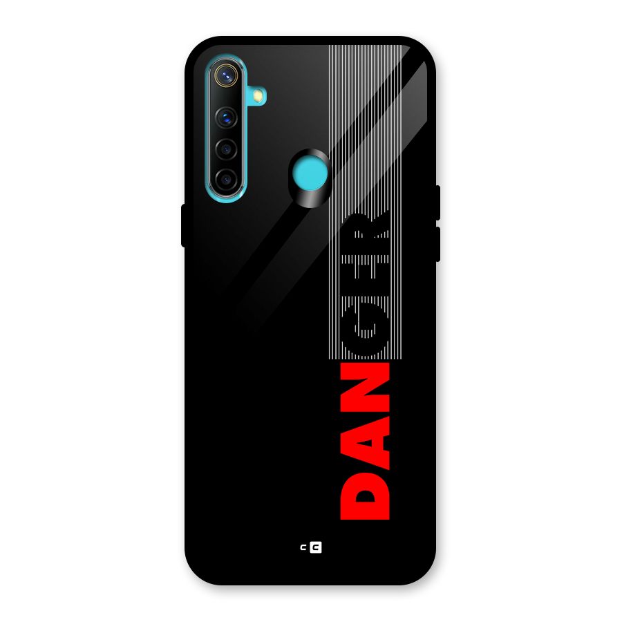 Vertical Danger Glass Back Case for Realme 5i
