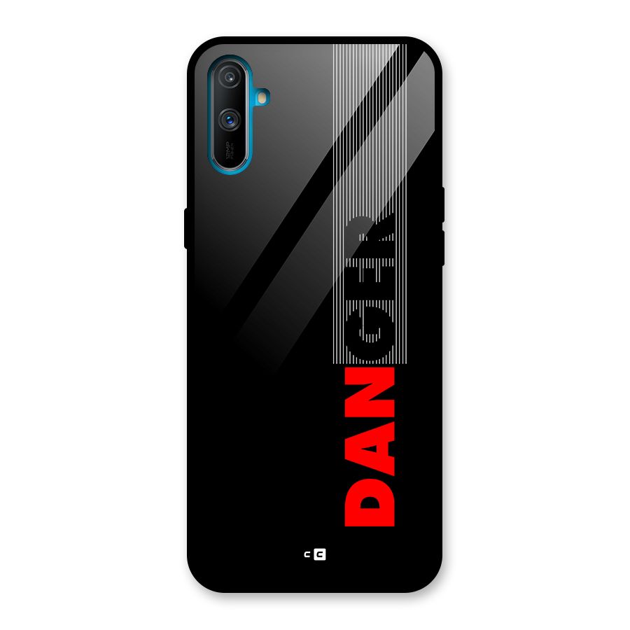 Vertical Danger Glass Back Case for Realme C3
